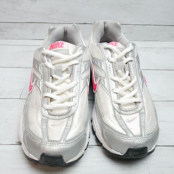 Nike Womens Size 6 Run Initiator White Silver Pink Running Sneakers - Picture 5 of 8